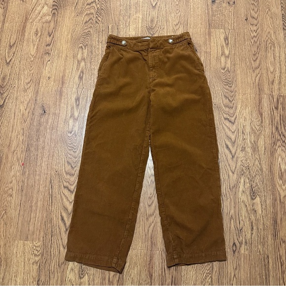 Zara Pants - Zara Brown Corduroy Pants Straight-Leg Casual size M casual